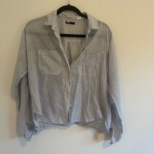 BDG blue and white striped Button Down Shirt